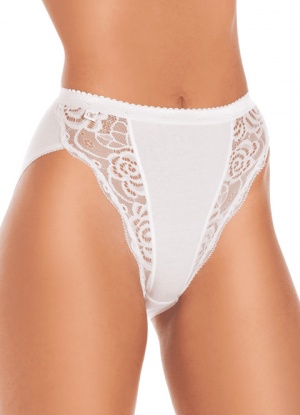 Wysteria Lane Boxed 3 Pair Pack Of Lace High Leg Briefs